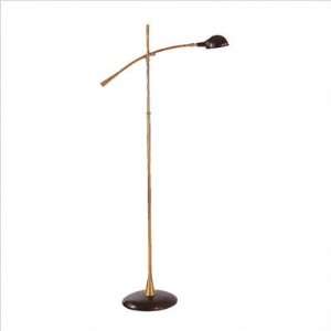   Abbey Scribe Antique Brass Touch Switch Floor Lamp