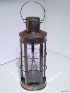 MINIATURE OIL HURRICANE LAMP W/CARRIER   NEW  