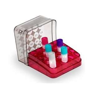   Polycarbonate Cryostorage 5 x 5 Array Box   Ruby Red Base (Pack of 8