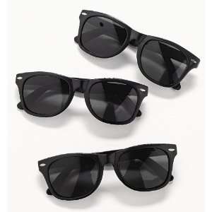  Vintage Black Wayfarer Style Sunglasses (Dozen Pairs 