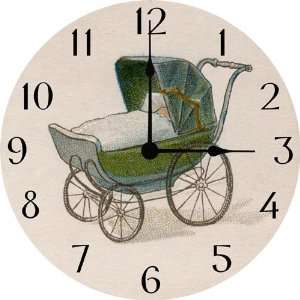  Baby Carriage Wall Clock: Home & Kitchen