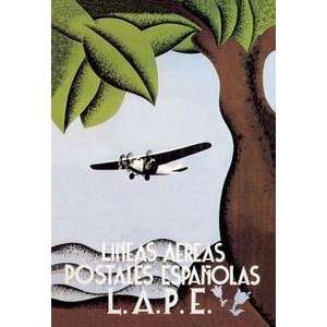  Vintage Art LAPE   Spanish Postal Airlines   00272 7
