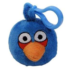  Angry Birds Plush Backpack Clip Blue Bird: Toys & Games