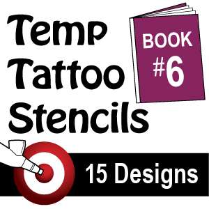 Airbrush Temporary Tattoo Stencil Art Design Set Book 6  