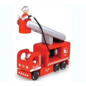  Vilac Wooden Fire Engine Toy, Pollock Red: Baby
