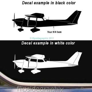 Cessna 172 Late Model Airplane Pilot Decal Wall Sticker SK CA 16 