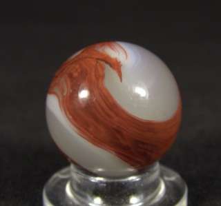 Marbles VINTAGE AKRO AGATE SILVER OXBLOOD MARBLE 21/32  