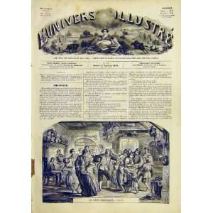  Blind Man Buff Game Party Colin Maillard Print 1859