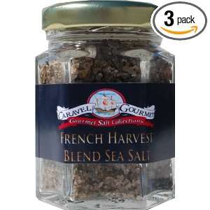 Caravel Gourmet Sea Salt, French Harvest, 5 Ounce (Pack of 3)  