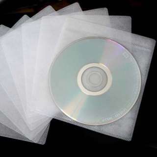 500 x CD DVD PLASTIC DISC SLEEVE WALLET CASES COVE Alj  
