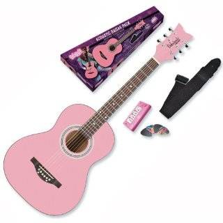   Debutante Junior Miss Acoustic Bubble Gum Pink Guitar Starter Pack