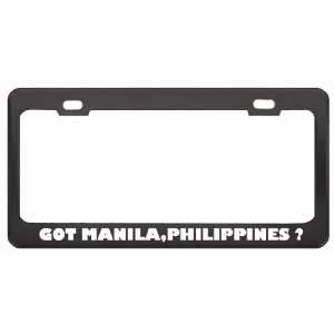 Got Manila,Philippines ? Location Country Black Metal License Plate 
