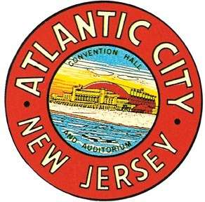 Atlantic City, NJ Vintage Style Travel Decal/Sticker  