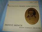BEETHOVEN Violin Concerto D Heifetz Munch 12 RCA LP NM