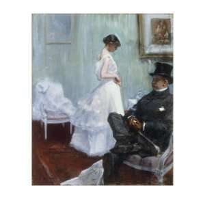 Une Scene Galante Premium Giclee Poster Print by Jean Louis Forain 