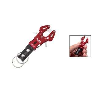   Portable Metal Carabiner Hook Holder Red w Key Ring: Sports & Outdoors