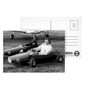  Graham Hill with son Damon   Postcard (Pack of 8)   6x4 