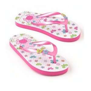  Jumping Beans® Pink Frog & Flower Flip Flops   Child Size 