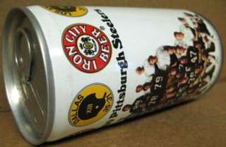 IRON CITY BEER Can 1980 Team Decade Pittsburgh Steelers  