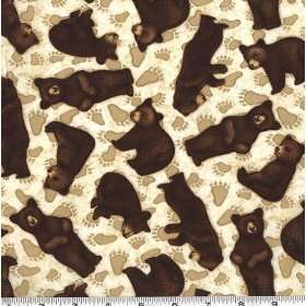  45 Wide Dan Cubby Bear Tan Fabric By The Yard Arts 