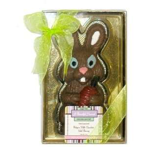 Hand painted Belgian Milk Chocolate Solid Bunny:  Grocery 