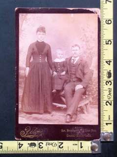 Antique Cabinet Photo Card of Victorian Family, Iowa  