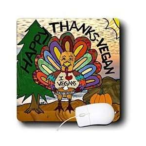    Vegan   Thanksgiving Thanks Vegan Turkey   Mouse Pads Electronics