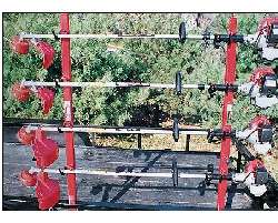 Open Trailer Landscape Trimmer Rack Holds 4 TT 2 Pro 4 series Trap 