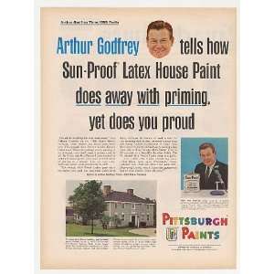  1965 Arthur Godfrey Pittsburgh Paints Photo Print Ad