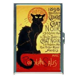  CHAT NOIR BLACK CAT CABARET 2 ID Holder, Cigarette Case or 