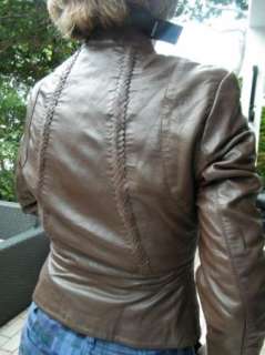 BEBE JACKET coat leather BROWN 172540 small  