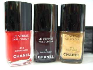 this auction is for 3 three chanel cosmetics le vernis nail colour 