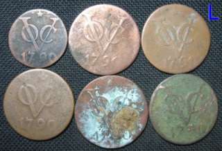 VOC DUIT 1790 DUTCH EAST INDIA COMPANY OLD US COINS COLONIAL SHIPWRECK 