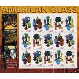  American Glass Pane of 15 x 33 cent US Postage Stamps 1 