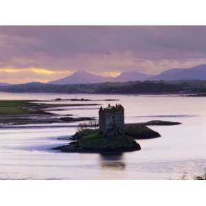 Castle Stalker at Sunset, Loch Linnhe, Argyll, Scotland Photographic 