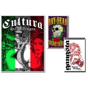  Mexican Cultura & Gangsta & Day of the Dead  Three Tattoo 