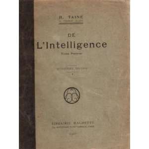  De lintelligence tome premier Tainé H Books