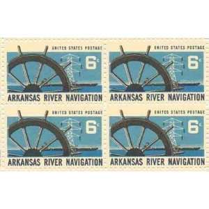 Arkansas River Navigation Set of 4 x 6 Cent US Postage Stamps NEW Scot 