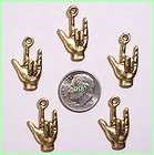 ASL,American Sign Language,I LOVE YOU 22K Gold plated Pewter 