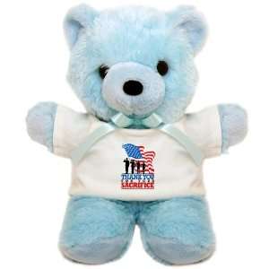Teddy Bear Blue US Military Army Navy Air Force Marine Corps Thank You 