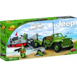 COBI Small Army Jeep Willys Historical Replica with landing craft 