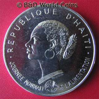 HAITI 1981 50 GOURDES .60oz SILVER AU/BU FAO 32mm HAITIAN COIN KM# 149 