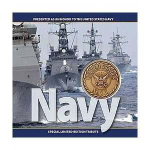    Military Tribute Navy Bronze Coin and History USN 