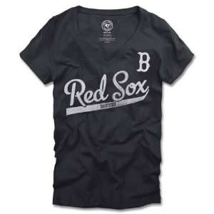   47 Brand MLB Womens Red Sox Fieldhouse V Neck Tee