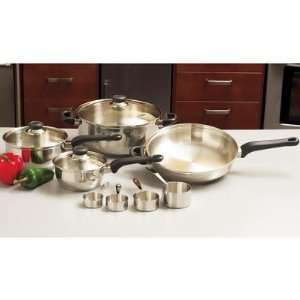 Chefs Secret® 11pc Surgical Stainless Steel Cookware Set with Glass 