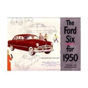  1950 The Ford 6 Sales Brochure Literature Book Piece 