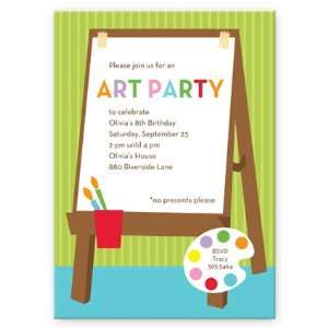  For Arts Sake Party Invitation Birthday Invitation 