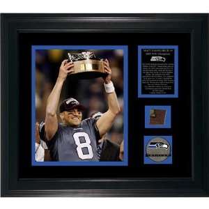 Mounted Memories Seahawks Matt Hasselbeck Framed Photo w/Game Used 