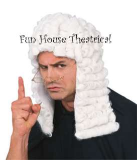 British JUDGE WIG Long White Wig w Rowed Curls 50831  