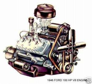 1946 FORD ~ 100 H.P. V8 ENGINE ~ REFRIG. MAGNET  